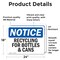 Signmission Recycling For Bottles & Cans, 24 in W x Rectangle, Vinyl Decal OS-2PACK-NS-D-1824-L-18009 - alternate 3